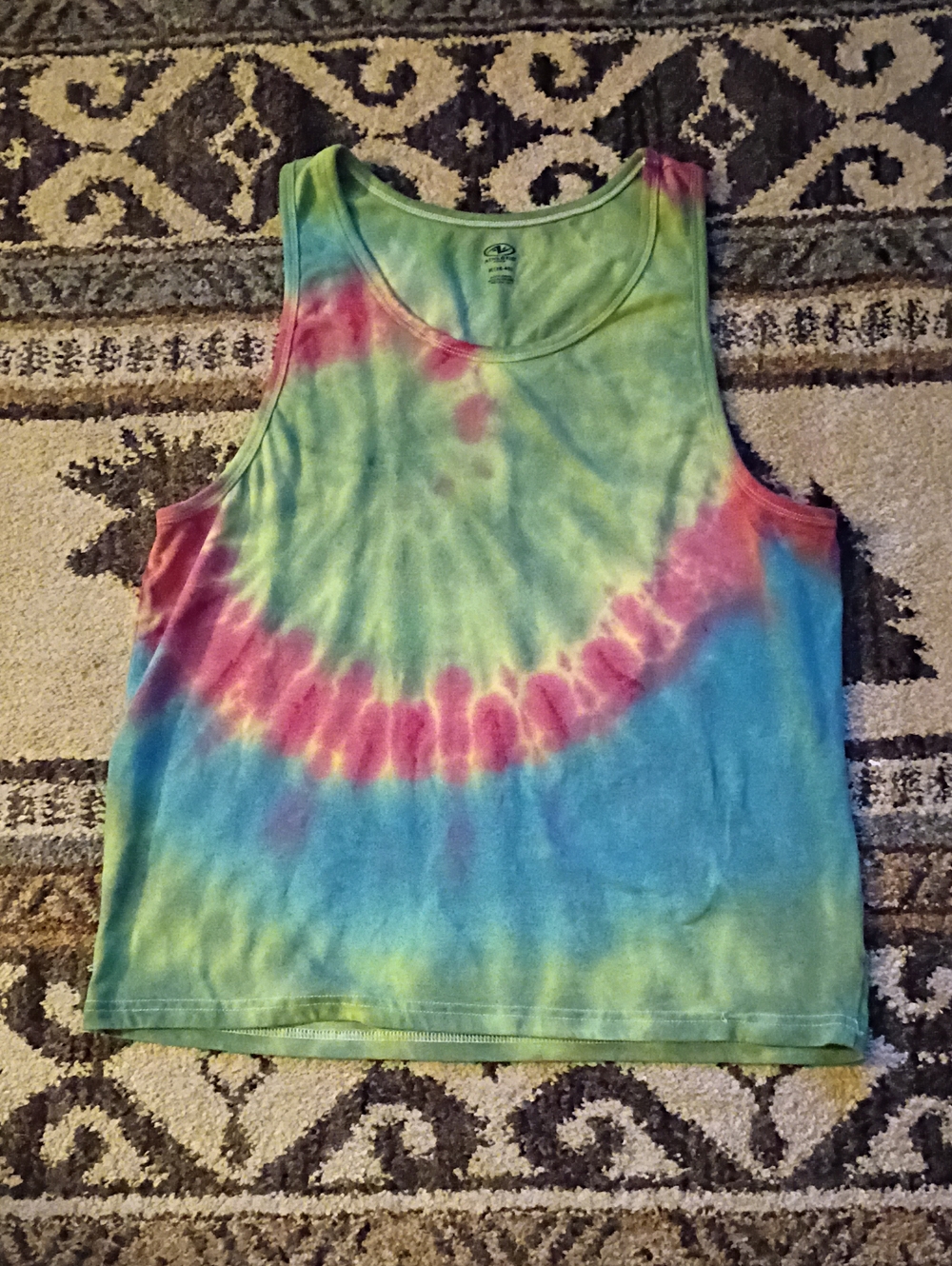 Athletic Works Tie-Dye Scoop Neck Tank Top - Multicolor
